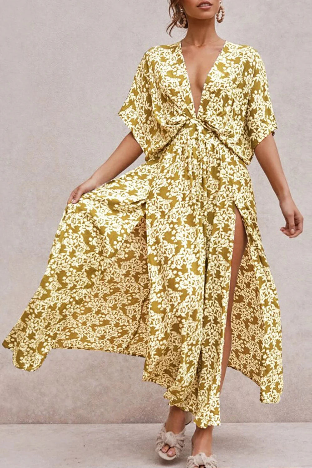 Keara | Boho Bloemen Maxi Jurk