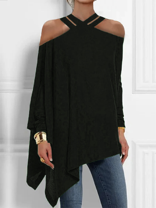 Yseulten | Asymmetrische Blouse met Vrije Schouder
