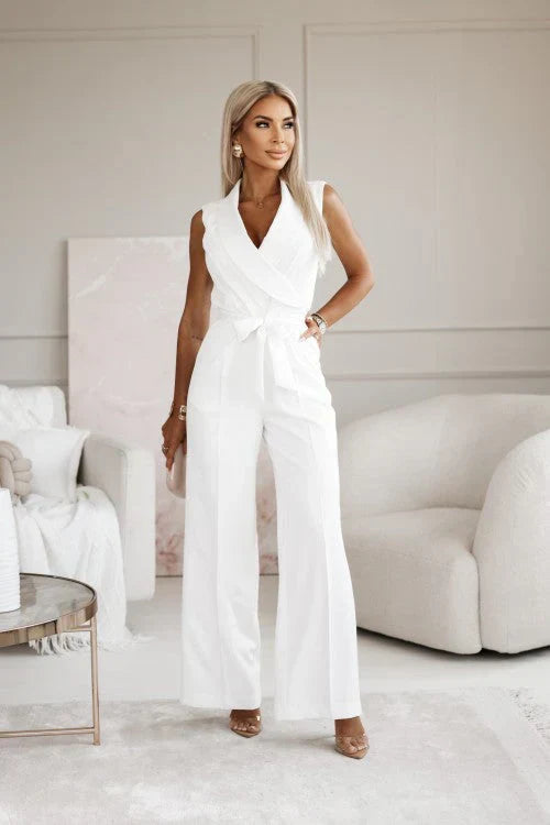 Renee | Jumpsuit met V-hals en riem