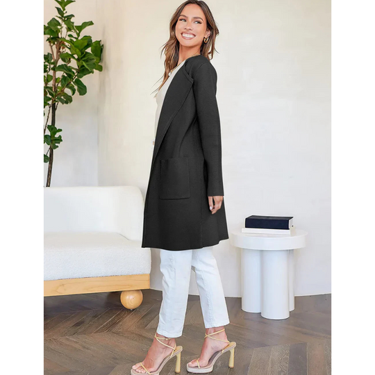 Withelma | Dames Elegante Winter Gebreide Jas | Lang