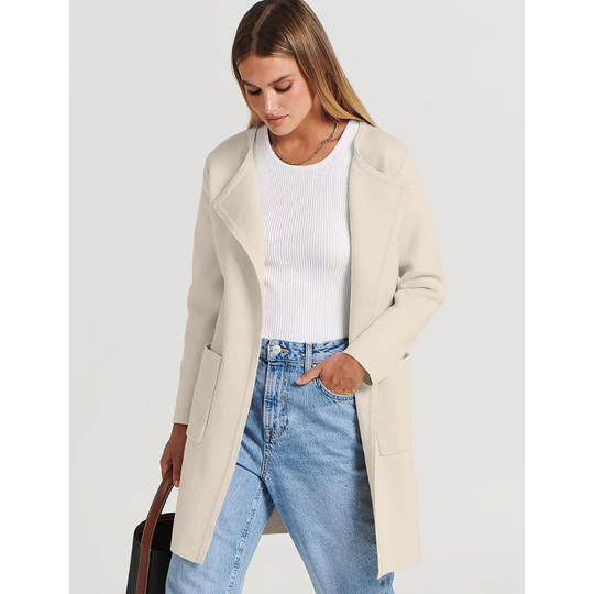 Withelma | Dames Elegante Winter Gebreide Jas | Lang