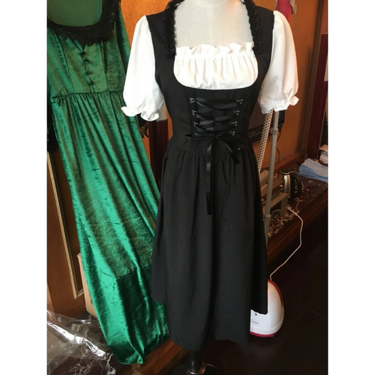 Lenani | Dames Zwart Oktoberfest Dirndl Jurk | 2024