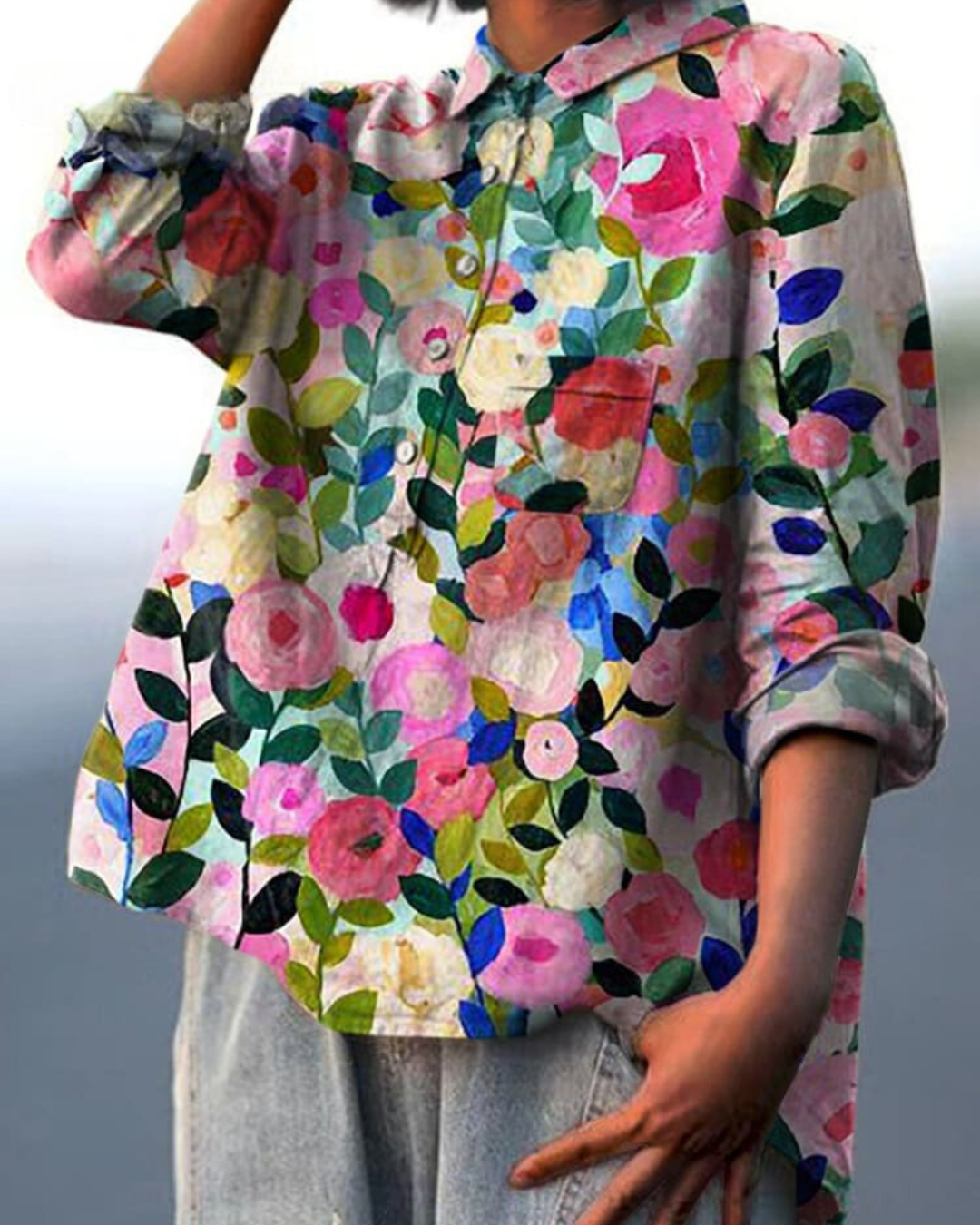 Marit | Blouse met bloemmotief