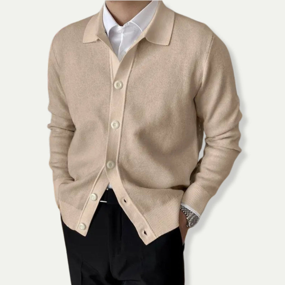 Stellan | Elegante heren cardigan met knopenrij