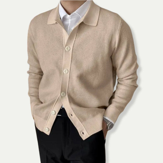 Stellan | Elegante heren cardigan met knopenrij