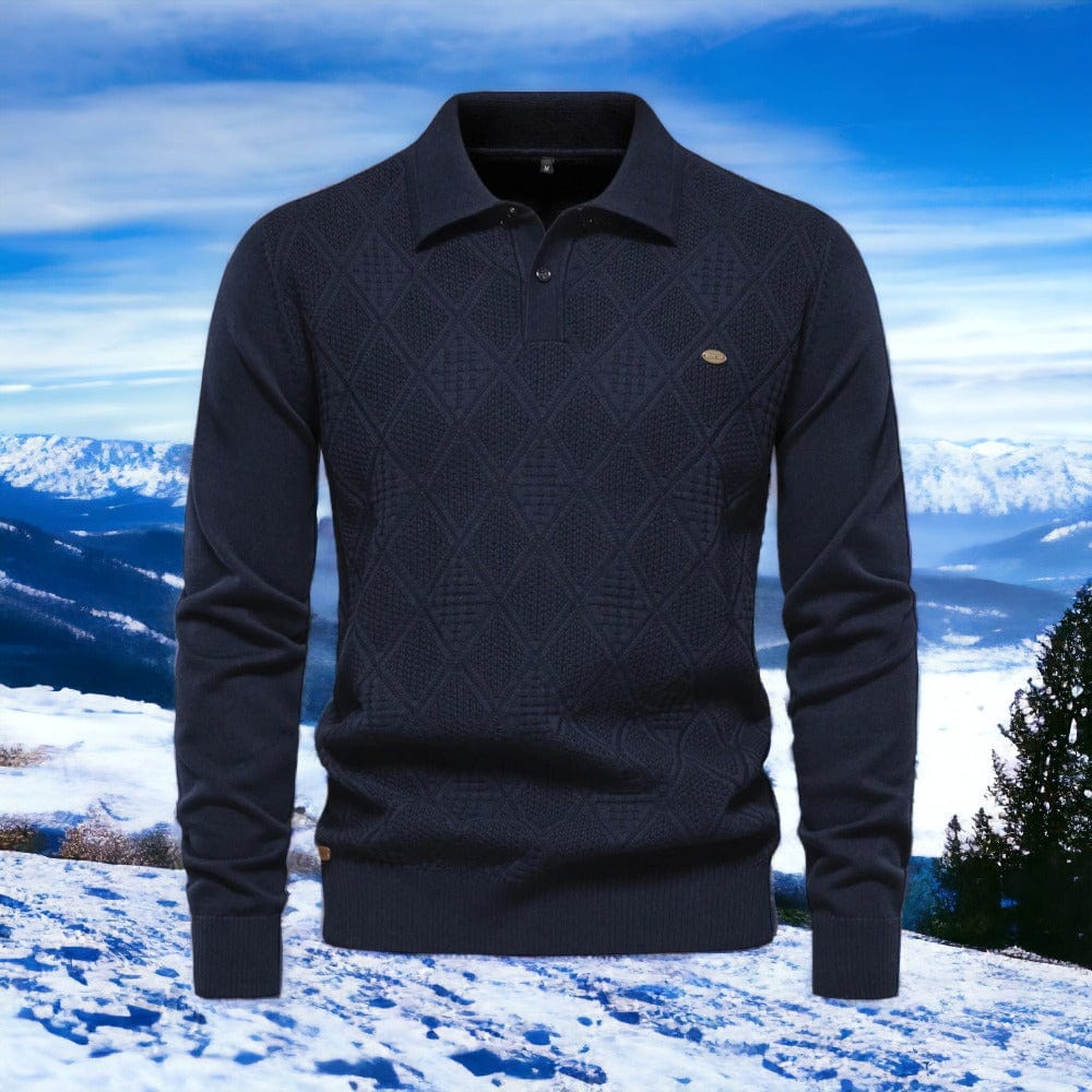 Romain | Elegante herenpullover met polo-kraag