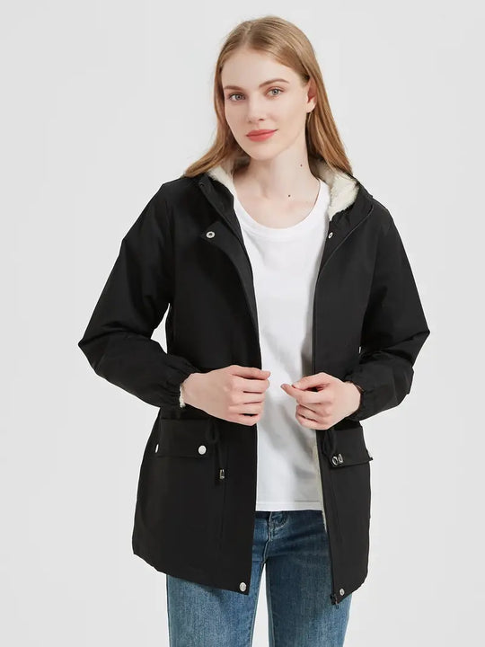 Marionet | Damen Parka met Fleece en Fransen