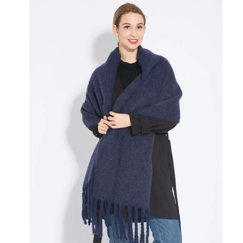 Gwendaira | Luxe Kasjmier Dames Sjaal met Franjes