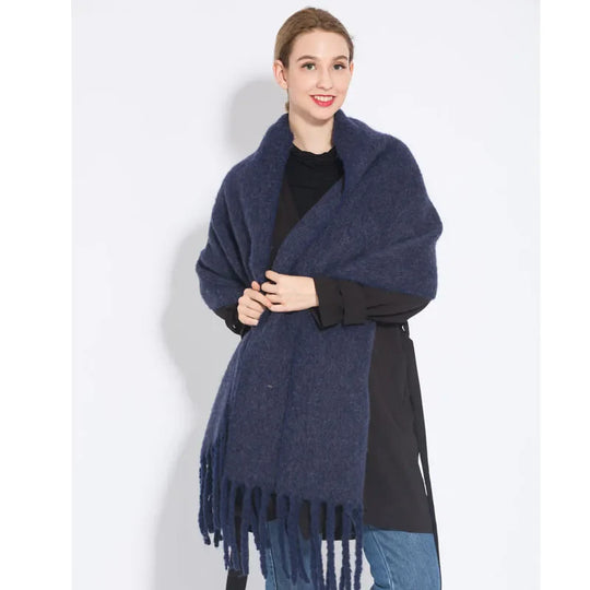 Gwendaira | Luxe Kasjmier Dames Sjaal met Franjes