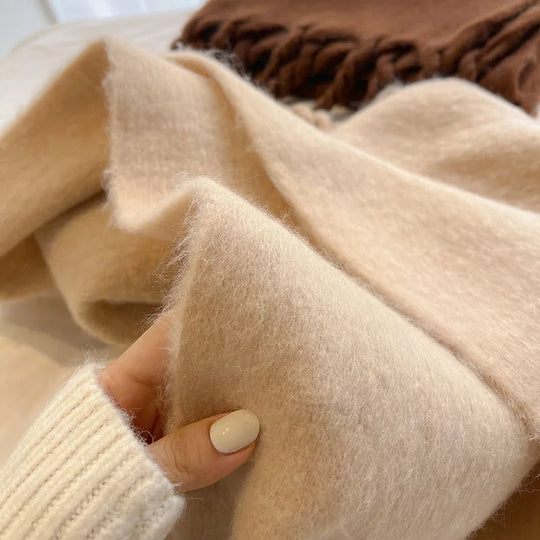 Gwendaira | Luxe Kasjmier Dames Sjaal met Franjes