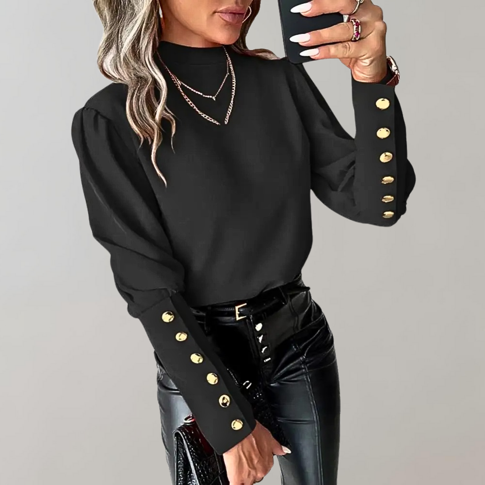 Carie | Elegante blouse met knoopdetails
