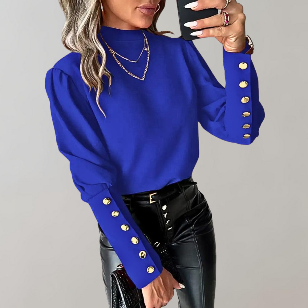 Carie | Elegante blouse met knoopdetails