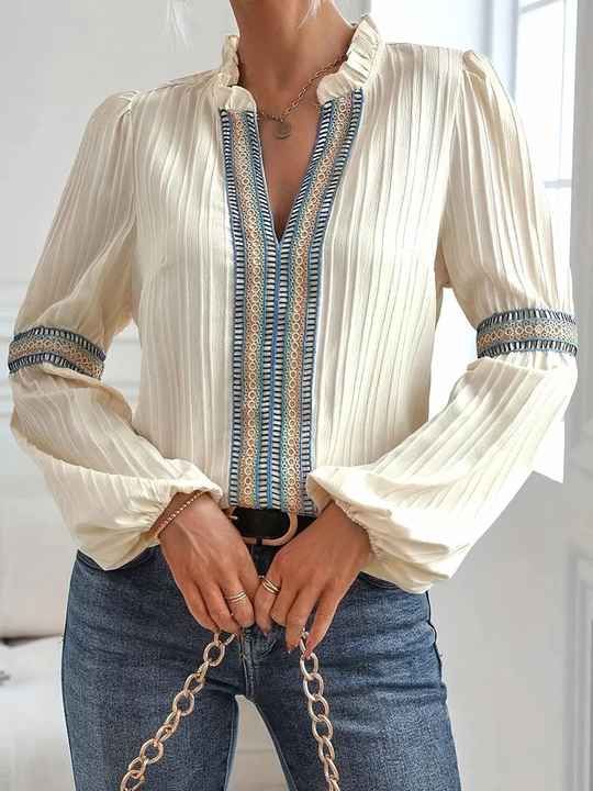 Felicia | Blouse met decoratieve details - Perfect voor plus-size stijl en elegantie