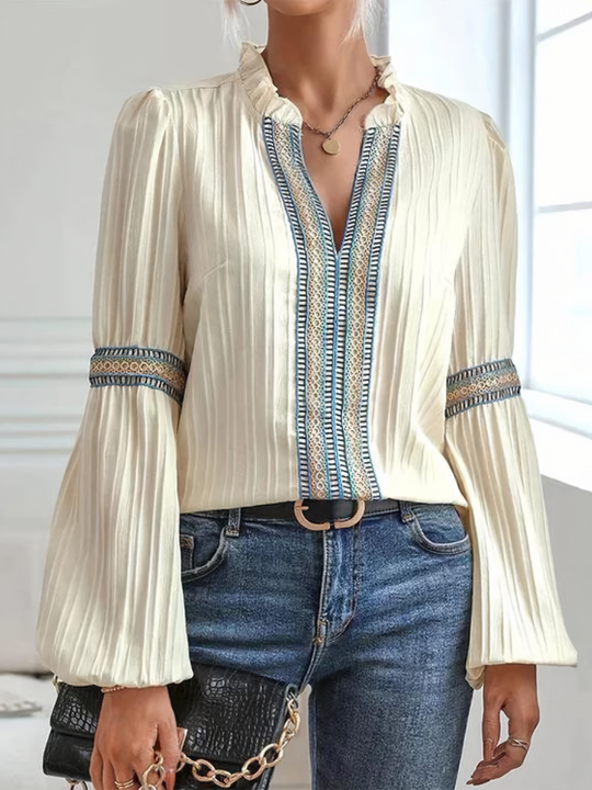 Felicia | Blouse met decoratieve details - Perfect voor plus-size stijl en elegantie