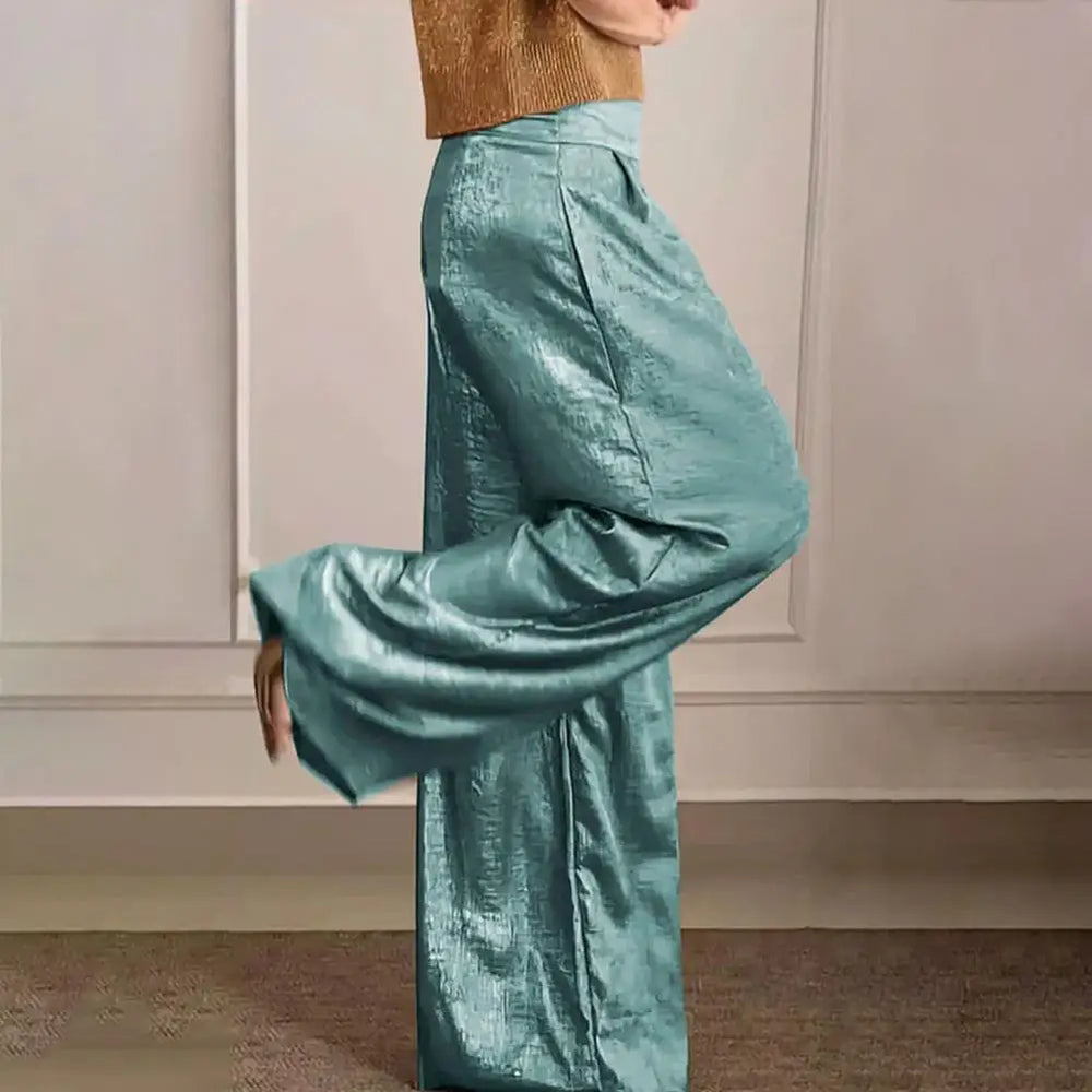 Ellen | Lange broek met elastische hoge taille