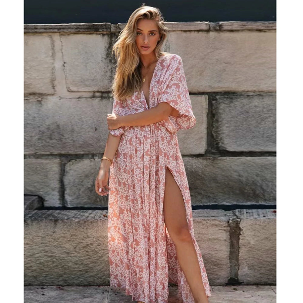 Keara | Boho Bloemen Maxi Jurk