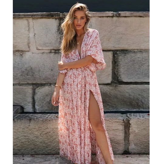 Keara | Boho Bloemen Maxi Jurk