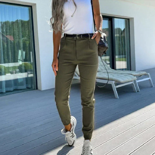 Gaia | Moderne broek met elastische zoom