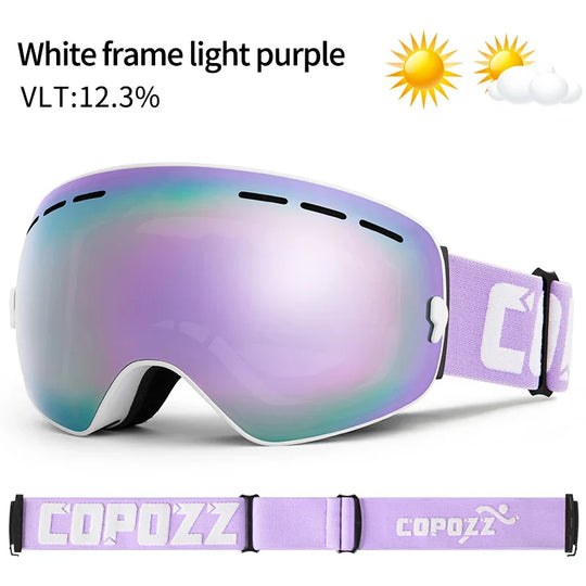 Unisex skibril UV400 anticondens