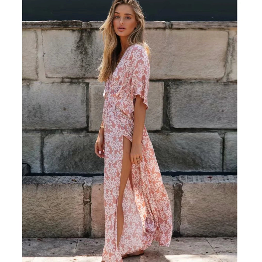 Keara | Boho Bloemen Maxi Jurk