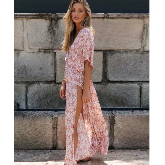 Keara | Boho Bloemen Maxi Jurk