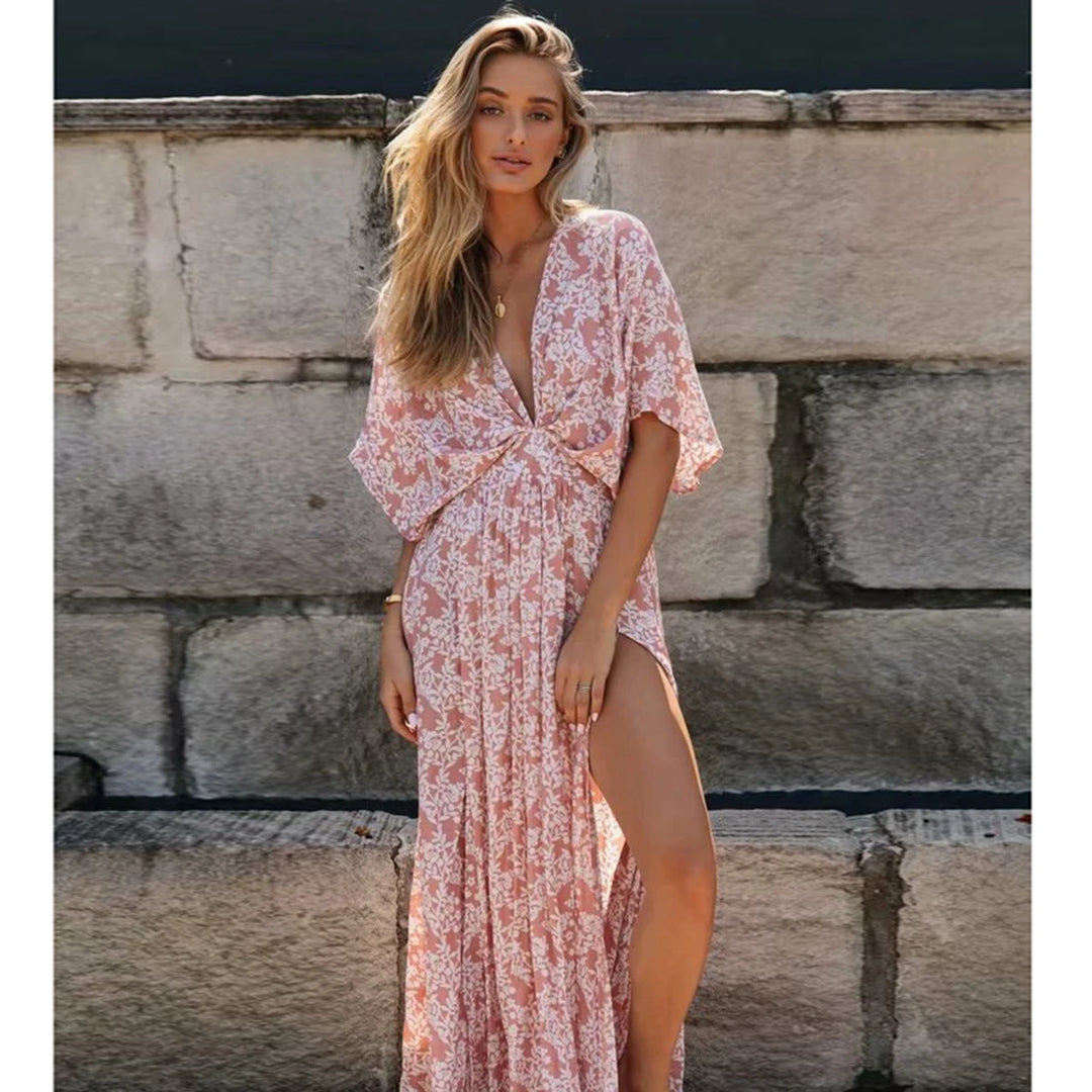 Keara | Boho Bloemen Maxi Jurk