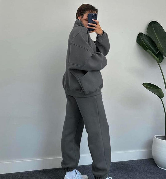 Frauke | Set van ritsjack en joggingbroek met koord
