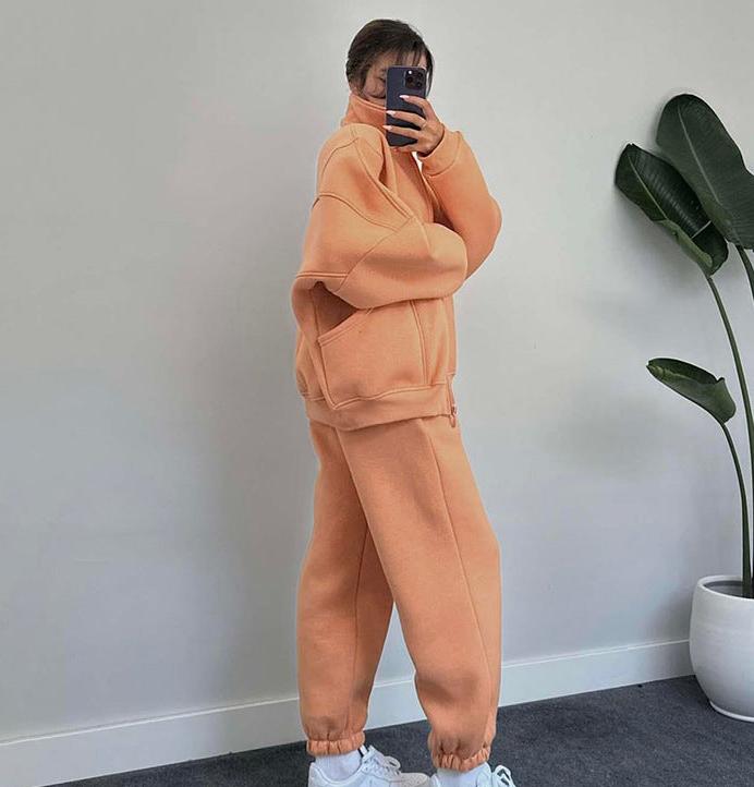 Frauke | Set van ritsjack en joggingbroek met koord
