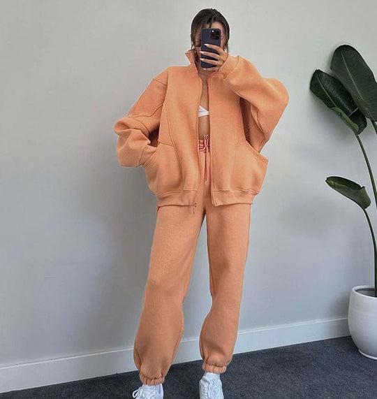 Frauke | Set van ritsjack en joggingbroek met koord