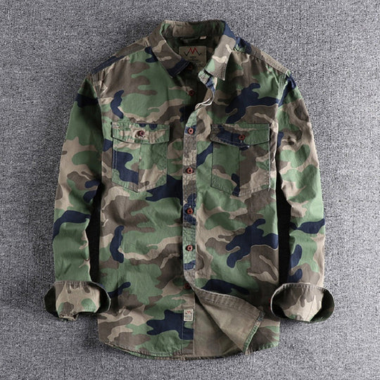 Sinclair | Camouflage-overhemd met borstzakken