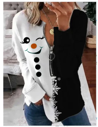 Anneliesen | Winterse trui met sneeuwman-design