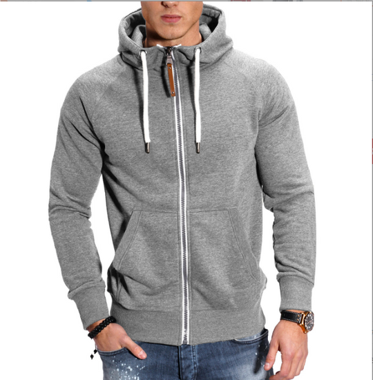Cyan | Comfortabele hoodie met capuchon en rits