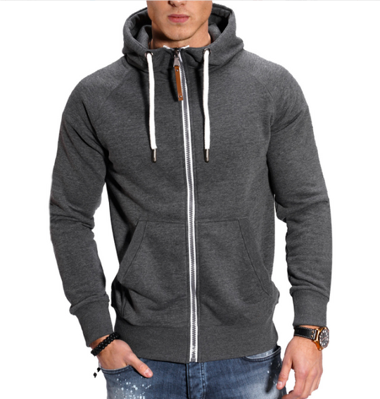Cyan | Comfortabele hoodie met capuchon en rits