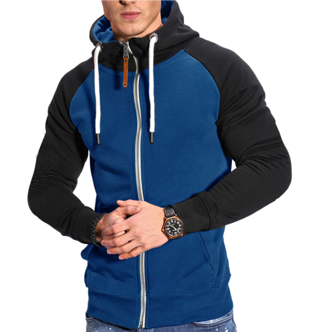 Cyan | Comfortabele hoodie met capuchon en rits