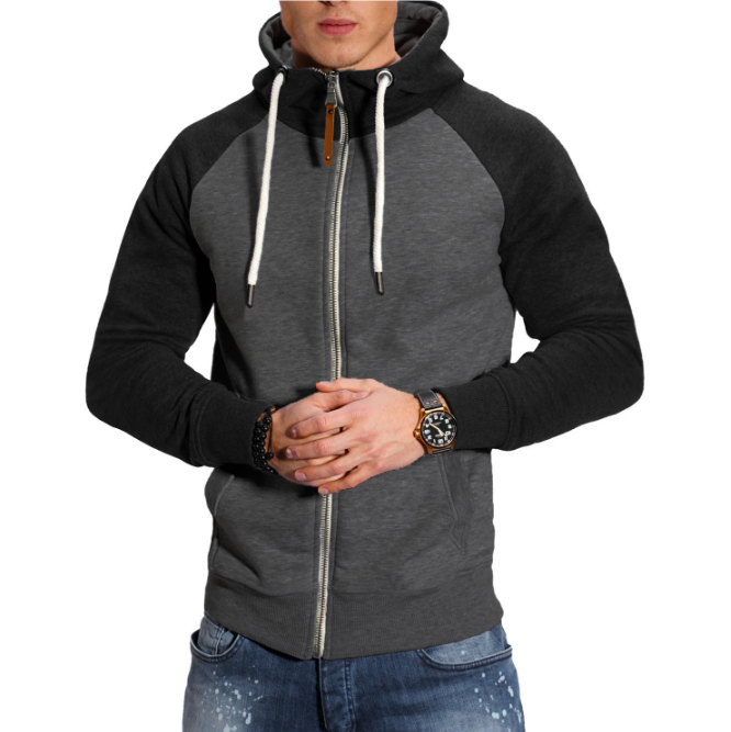 Cyan | Comfortabele hoodie met capuchon en rits