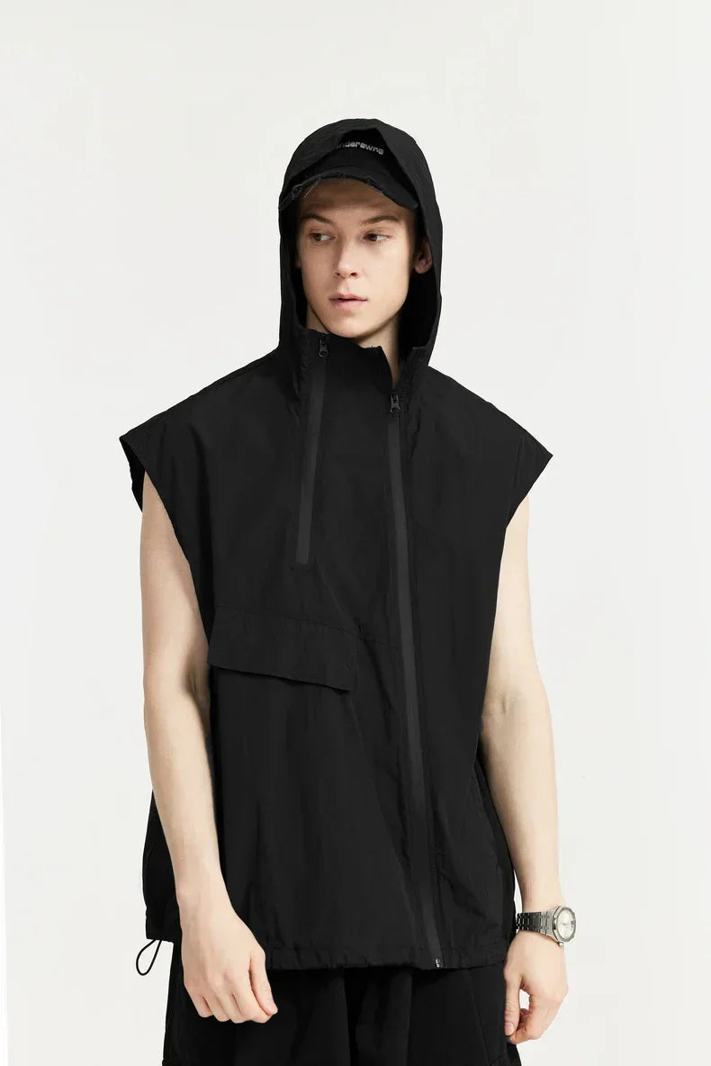Fischer | Moderne heren vest met capuchon