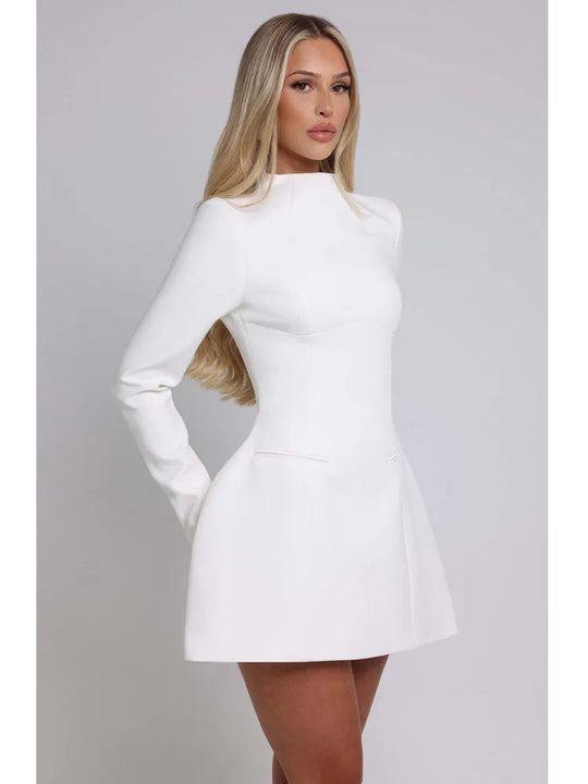 Romilly | Elegante rugloze bodycon mini-jurk