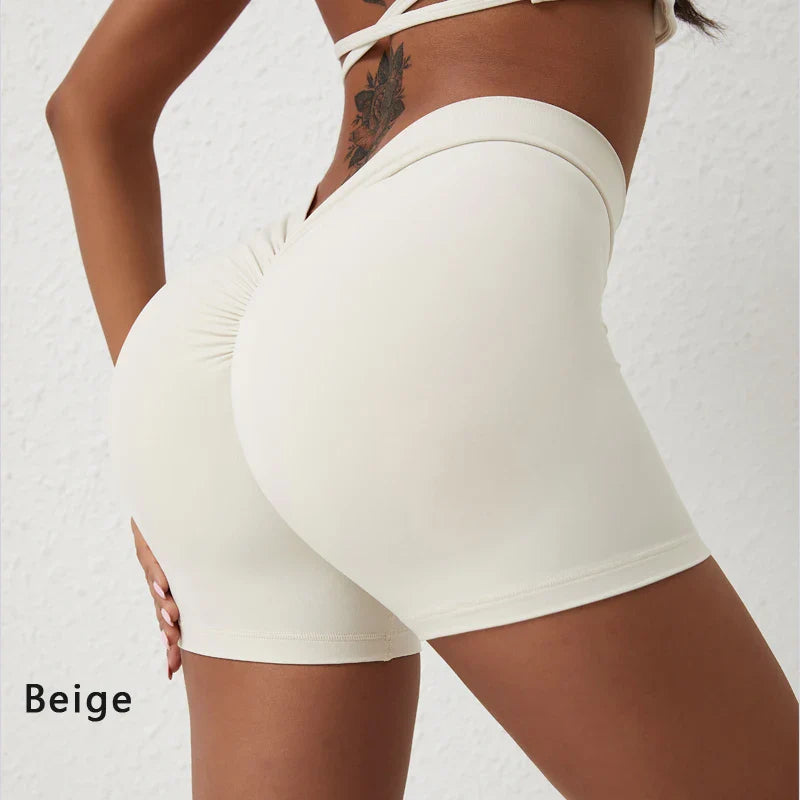 Philomena | V-rug yoga-shorts dames