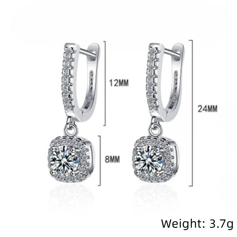 Sieglinde | Huggie Oorbellen Moissanite