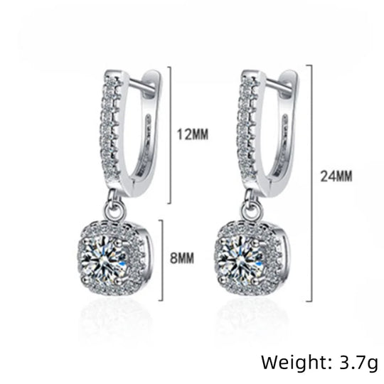 Sieglinde | Huggie Oorbellen Moissanite
