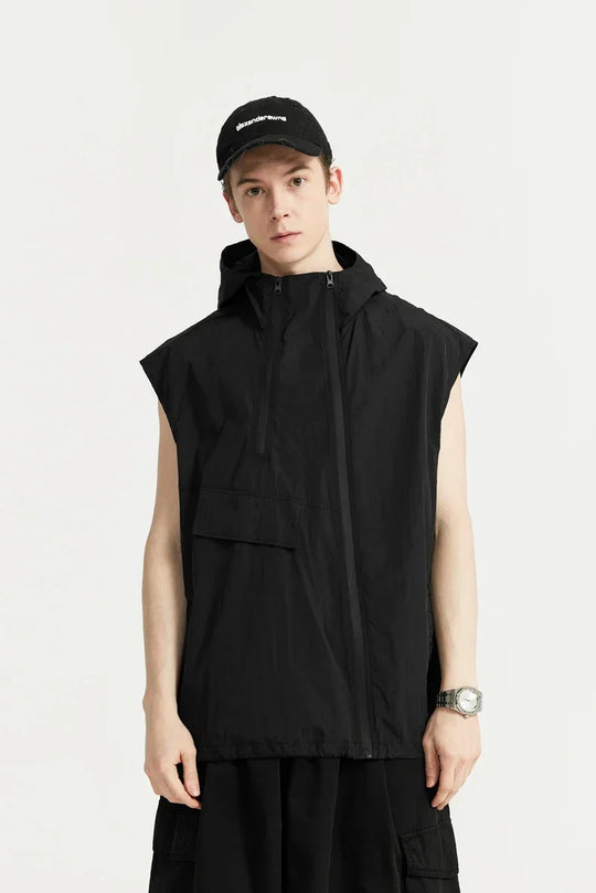 Fischer | Moderne heren vest met capuchon