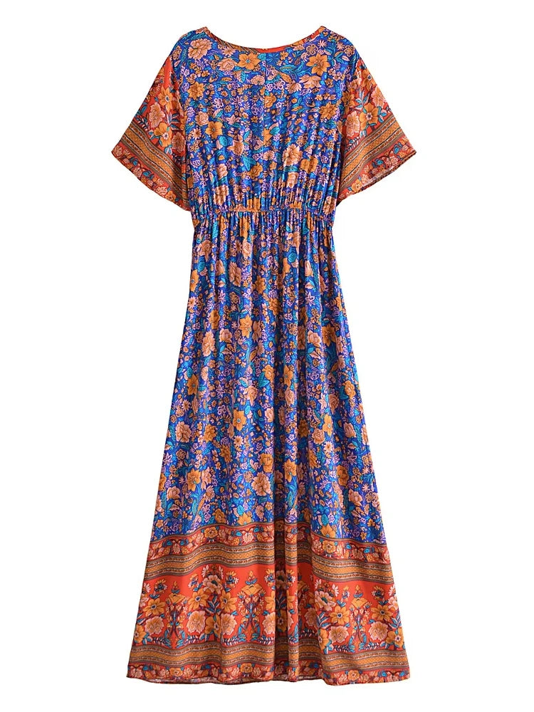 Daisy | Boho Maxi Bloemenjurk
