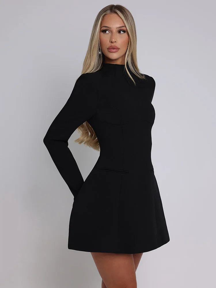 Romilly | Elegante rugloze bodycon mini-jurk