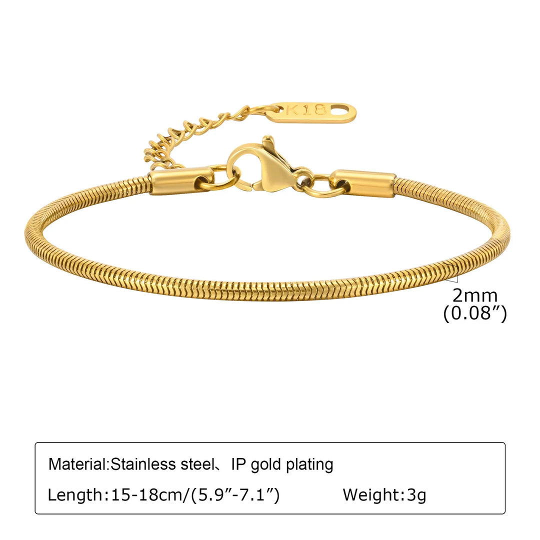 Wilhelmina | Vergulde Paperclip Armband