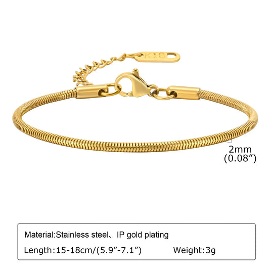 Wilhelmina | Vergulde Paperclip Armband