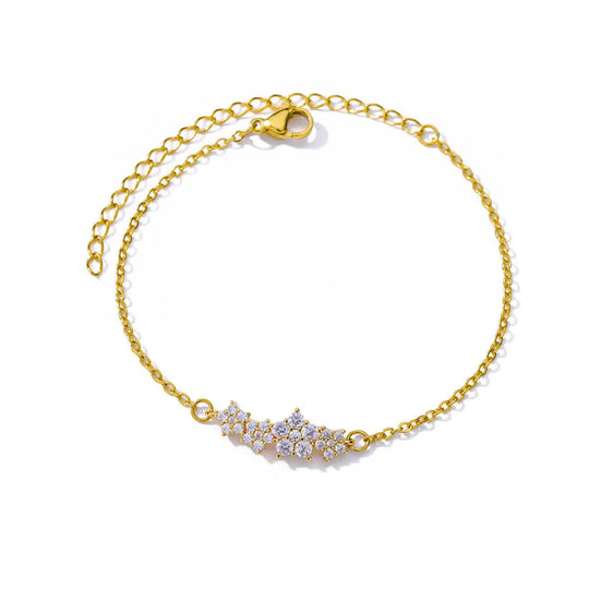 Lavinia | Gouden Bloemenarmband