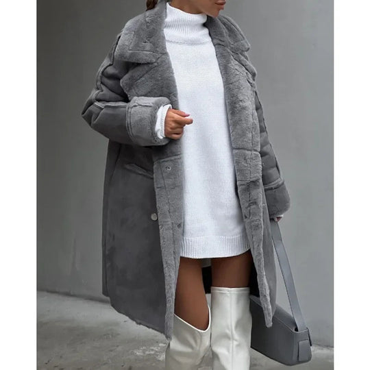 Gisalette | Winterjas met Fleece en Imitatiebont