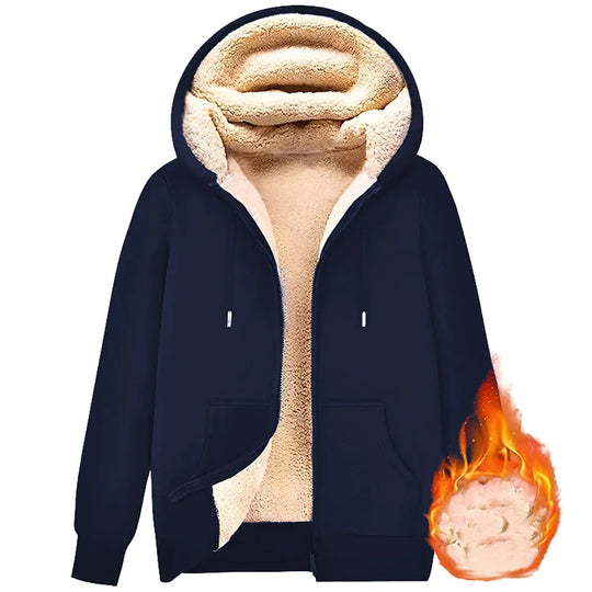 Trendy Lamswollen Jasje met Ritssluiting, Unisex