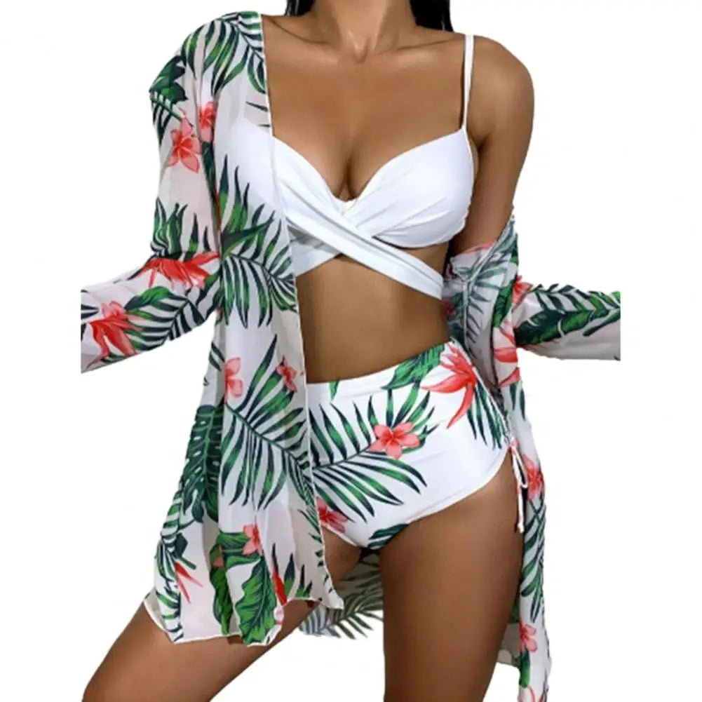 Frena | Bloemenprint Bikini met Tuniek