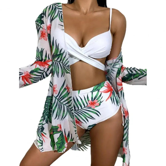 Frena | Bloemenprint Bikini met Tuniek